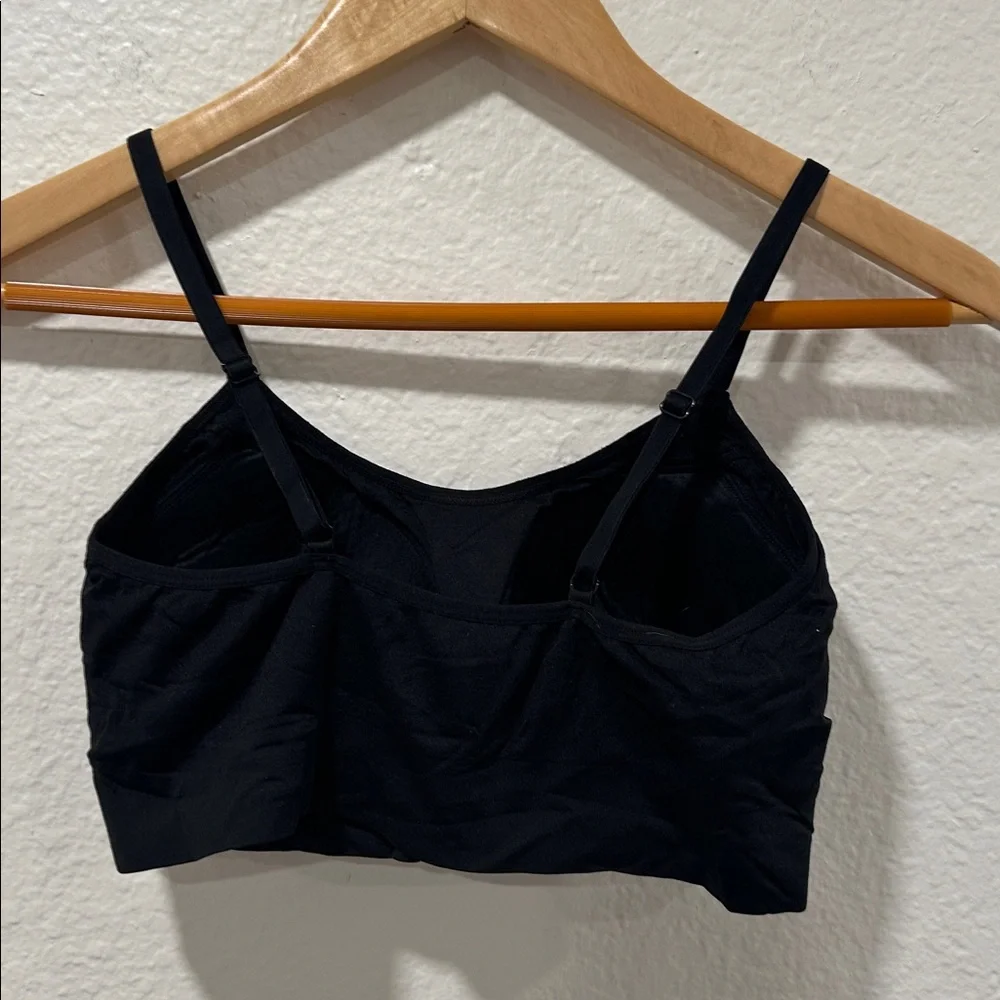 Gilligan OMalley Bralette‎ Bra Sz Medium Black Wireless Lined  Pullover Seamless